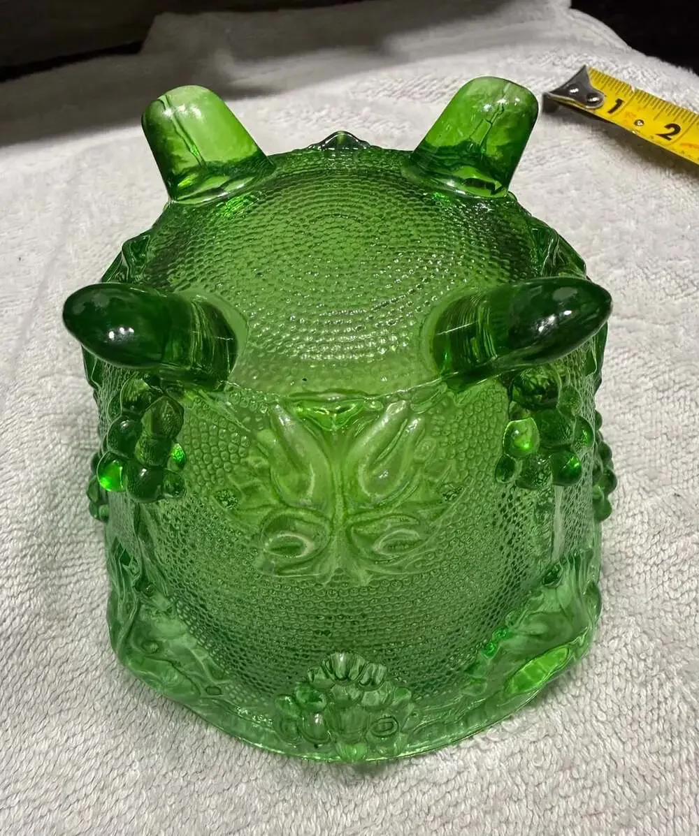 Jeannette Glass Harvest Grape Footed Candy Dish
